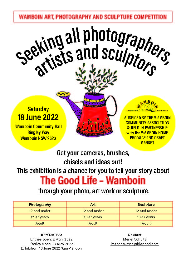 Wamboin Art, Photography and Sculpture Competition